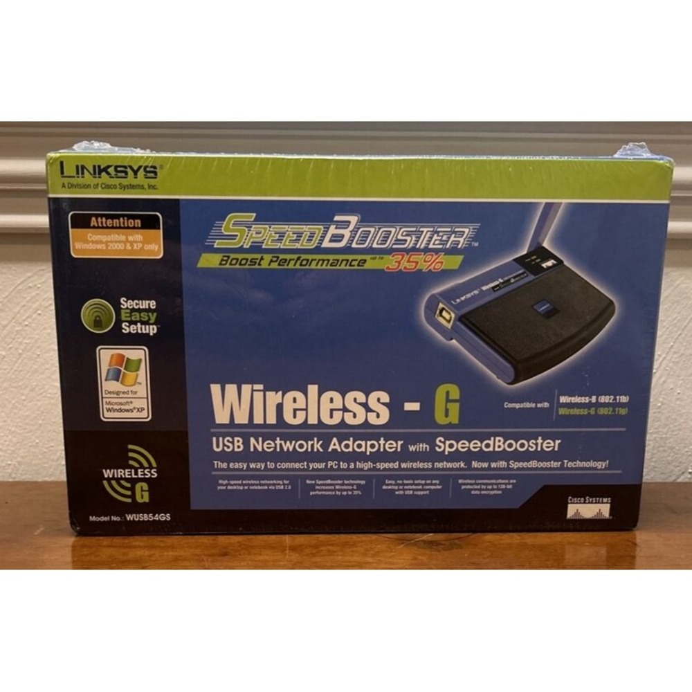 Linksys WUSB54GS Wireless-G USB Network‎ Adapters with SpeedBooster SEALED